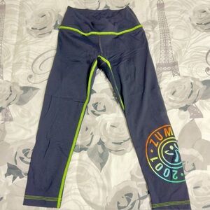 Zumba Black and Green Leggings